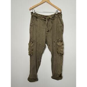 Free People One Frankie Pants Waffle Knit Cargo Style Pant Size XL Taylor Swift